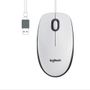 LOGITECH h M100 - Mouse - full size - right and left-handed - optical - 3 buttons - wired - USB (910-006764)