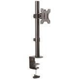 StarTech Single Monitor Desk Mount, Single Screen Heavy Duty Pole Mount for up to 8kg VESA Compatible Displays, Ergonomic Height Adjustable Monitor Arm Mount, Desk Clamp/ Grommet - Small Footprint Design (ARMPI (ARMPIVOTV2)