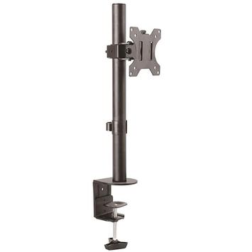 StarTech Single Monitor Desk Mount, Single Screen Heavy Duty Pole Mount for up to 8kg VESA Compatible Displays, Ergonomic Height Adjustable Monitor Arm Mount, Desk Clamp/ Grommet - Small Footprint Design (ARMPI (ARMPIVOTV2)