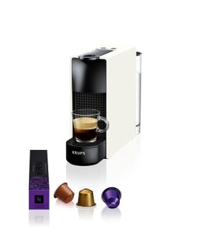 KRUPS Essenza Mini XN110110, Fritstående,  Kapsel kaffemaskine,  0,6 L, Kaffekapsel,  1310 W, Sort, Hvid (XN 1101)