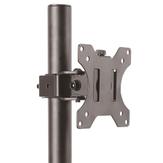 StarTech Single Monitor Desk Mount, Single Screen Heavy Duty Pole Mount for up to 8kg VESA Compatible Displays, Ergonomic Height Adjustable Monitor Arm Mount, Desk Clamp/ Grommet - Small Footprint Design (ARMPI (ARMPIVOTV2)