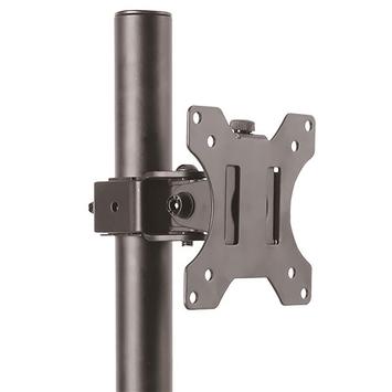 StarTech Single Monitor Desk Mount, Single Screen Heavy Duty Pole Mount for up to 8kg VESA Compatible Displays, Ergonomic Height Adjustable Monitor Arm Mount, Desk Clamp/ Grommet - Small Footprint Design (ARMPI (ARMPIVOTV2)