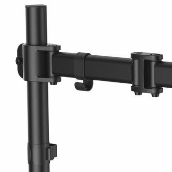 StarTech Desk Mount Monitor Arm for up to 34" VESA Compatible Displays, Articulating Pole Mount with Single Monitor Arm, Ergonomic Height Adjustable,  Desk Clamp or Grommet, Black - Small Footprint Design (ARMP (ARMPIVOTB)