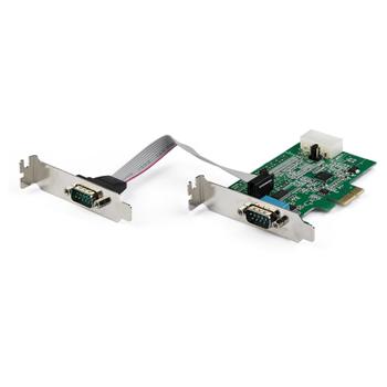 STARTECH 2 Port RS232 Serial Adapter Card w/ 16950 UART - PCI Express Serial Port Card - 921.4Kbps - Windows & Linux (PEX2S953LP)