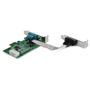 STARTECH StarTech.com 2-port PCI Express RS232 Serial Adapter Card, PCIe RS232 Serial Host Controller Card, PCIe to Serial DB9 COM Ports, 16950 UART, Low Profile Expansion Card, Windows/ macOS/ Linux - Full/Low- (PEX2S953LP)