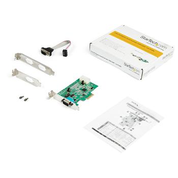 STARTECH 2 Port RS232 Serial Adapter Card w/ 16950 UART - PCI Express Serial Port Card - 921.4Kbps - Windows & Linux (PEX2S953LP)