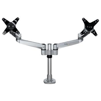 STARTECH Desk Mount Dual Monitor Arm - Articulating - Premium Desk Clamp / Grommet Hole Mount for up to 27inch VESA Monitors (ARMDUALPS)