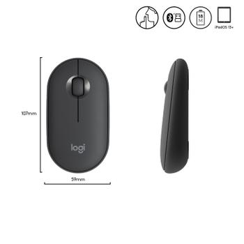 LOGITECH Pebble M350 Wireless Mouse - GRAPHITE - EMEA (910-005718)