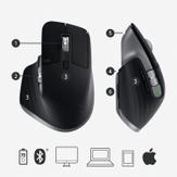 Logitech MX Master 3 for Mac - mus - Bluetooth,  2.4 GHz - romgrå (910-005696)