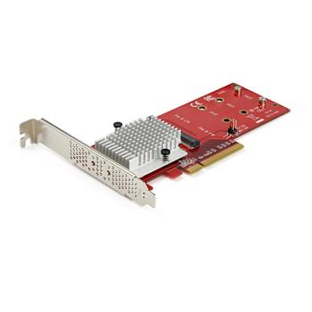 STARTECH X8 DUAL M.2 PCIE SSD ADAPTER FOR PCIE NVME / AHCI M.2 SSDS CARD (PEX8M2E2)