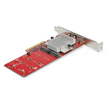 STARTECH X8 DUAL M.2 PCIE SSD ADAPTER FOR PCIE NVME / AHCI M.2 SSDS CARD (PEX8M2E2)