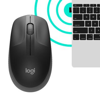 LOGITECH M190 Full-size wireless mouse - CHARCOAL (910-005905)