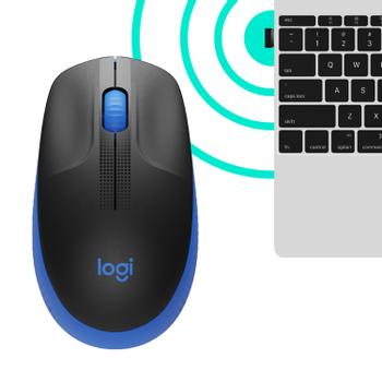 LOGITECH M190 Full-size wireless mouse - BLUE (910-005907)
