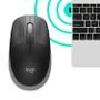 LOGITECH h M190 - Mouse - optical - 3 buttons - wireless - USB wireless receiver - mid grey (910-005906)