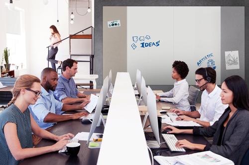 LEGAMASTER WALL-UP acoustic pinboard 120x200cm quiet grey (7-144112)