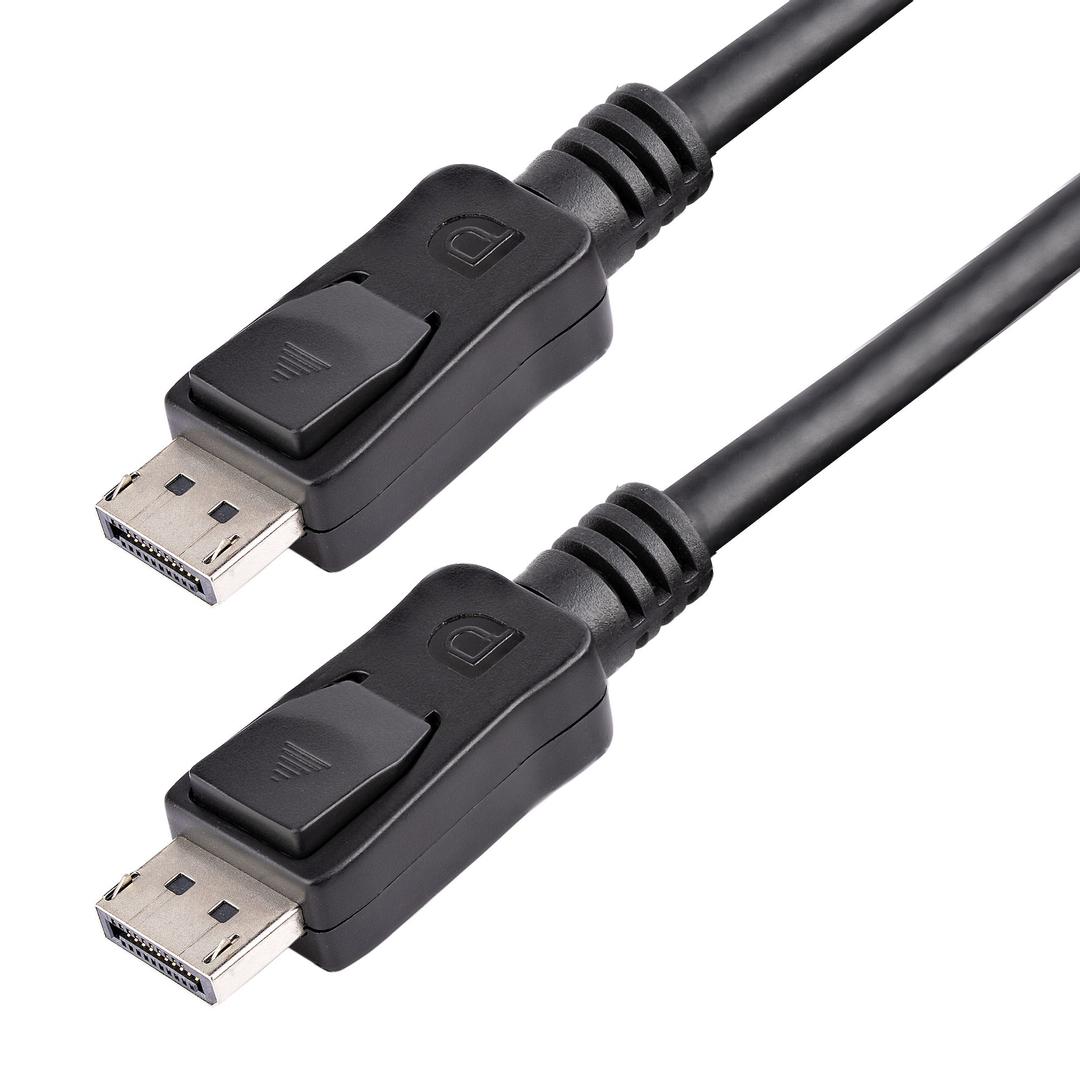 StarTech - DisplayPort 1.2 Cable w/ Latches - 6ft / 2m - HBR2 - 4K x 2K Display - Certified DP to DP Video Cable M/M (DISPLPORT6L) - DisplayPort-kabel - 1.8 m