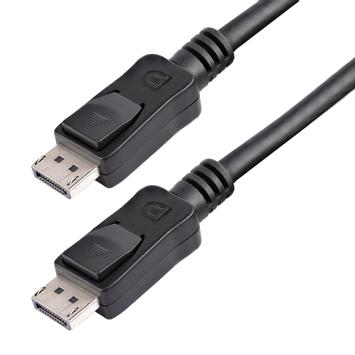 StarTech DisplayPort 1.2 Cable w/ Latches - 6ft / 2m - HBR2 - 4K x 2K Display - Certified DP to DP Video Cable M/M (DISPLPORT6L) - DisplayPort-kabel - 1.8 m (DISPLPORT6L)