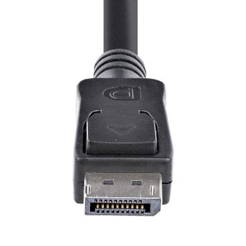 StarTech DisplayPort 1.2 Cable w/ Latches - 6ft / 2m - HBR2 - 4K x 2K Display - Certified DP to DP Video Cable M/M (DISPLPORT6L) - DisplayPort-kabel - 1.8 m (DISPLPORT6L)