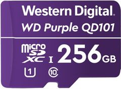WESTERN DIGITAL WD Purple 256GB Surveillance microSD XC Class - 10 UHS 1
