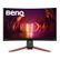 BENQ Mobiuz EX3210R - LED monitor - curved - 32" (31.5" viewable) - 2560 x 1440 QHD @ 165 Hz - VA - 400 cd/m² - 2500:1 - DisplayHDR 400 - 1 ms - 2xHDMI, DisplayPort - speakers with subwoofer