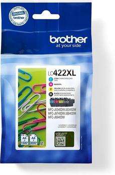 BROTHER LC422XL Multipack - 4-pack - High Yield - black, yellow, cyan, magenta - original - ink cartridge - for Brother MFC-J5345DW (LC422XLVALDR)