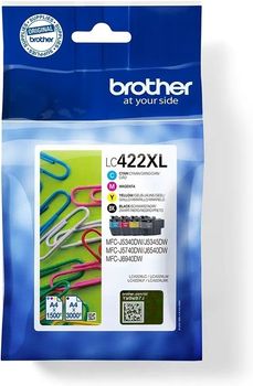 BROTHER LC422XL Multipack - 4-pack - High Yield - black, yellow, cyan, magenta - original - ink cartridge - for Brother MFC-J5345DW (LC422XLVALDR)