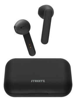 STREETZ True Wireless Stereo semi-in-ear,  matte black (TWS-1104)