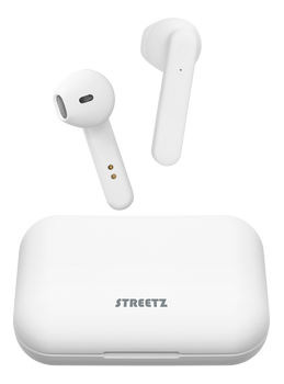 STREETZ True Wireless Stereo semi-in-ear,  matte white (TWS-1105)