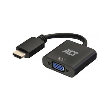 ACT VGA Female Adapterkabel HDMI Male AC7535 Zwart 15 cm (AC7535)