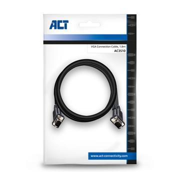 ACT 1.8 meters VGA connection cable male - male (AC3510)
