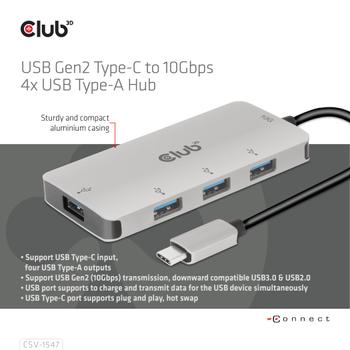 CLUB 3D Usb Gen2 Type-C To 10Gbps 4X (CSV-1547)