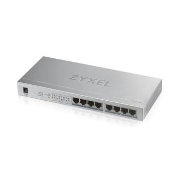 ZYXEL GS1008-HP,  8 Port Gigabit PoE+ unmanaged desktop Switch, 8 x PoE, 60 Watt (GS1008HP-EU0101F)