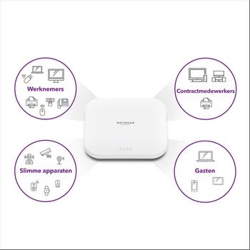 NETGEAR Insight WAX620 - Radio access point - Wi-Fi 6 - 2.4 GHz, 5 GHz - wall / ceiling mountable (WAX620-100EUS)