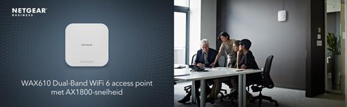 NETGEAR Insight WAX610 - Radio access point - Wi-Fi 6 - 2.4 GHz, 5 GHz - cloud-managed (WAX610-100EUS)
