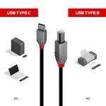 LINDY 0.5m USB 2.0 Type C to B cable Factory Sealed (36940)