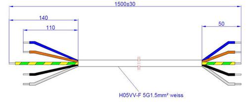 BACHMANN Cordset for stove (116.280)