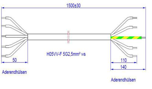 BACHMANN Cordset for stove (119.280)