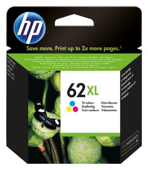 HP INK CARTRIDGE NO 62 XL C/M/Y DE/ FR/ NL/ BE/ UK/ SE SUPL (C2P07AE#UUS)