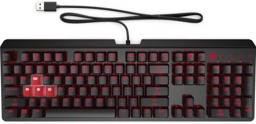 HP OMEN by HP Encoder - Keyboard - backlit - USB - UK - key switch: CHERRY MX Red - for HP 21, 22, 24, 27, Pavilion 24, 27, 32, TP01 (6YW76AA#ABU)
