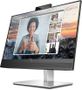 HP E24m G4 Conferencing Monitor - E-Series - LED-skärm - 23.8" - 1920 x 1080 Full HD (1080p) @ 75 Hz - IPS - 300 cd/m² - 1000:1 - 5 ms - HDMI, DisplayPort,  USB-C - högtalare - silver (ställ), svart huvud