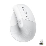 Logitech Lift Vertical Ergonomic Mouse - vertikal mus - Bluetooth, 2.4 GHz - elfenbenshvit