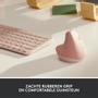LOGITECH h Lift Vertical Ergonomic Mouse - Vertical mouse - ergonomic - optical - 6 buttons - wireless - Bluetooth,  2.4 GHz - Logitech Logi Bolt USB receiver - rose (910-006478)