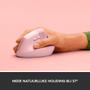 LOGITECH h Lift Vertical Ergonomic Mouse - Vertical mouse - ergonomic - optical - 6 buttons - wireless - Bluetooth,  2.4 GHz - Logitech Logi Bolt USB receiver - rose (910-006478)