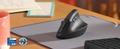 LOGITECH h Lift Vertical Ergonomic Mouse - Vertical mouse - ergonomic - left-handed - optical - 6 buttons - wireless - Bluetooth,  2.4 GHz - Logitech Logi Bolt USB receiver - graphite (910-006474)