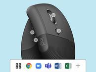 Logitech Lift Vertical Ergonomic Mouse - vertikal mus - Bluetooth,  2.4 GHz - elfenbenshvit (910-006475)