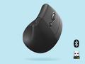 LOGITECH h Lift Vertical Ergonomic Mouse - Vertical mouse - ergonomic - left-handed - optical - 6 buttons - wireless - Bluetooth,  2.4 GHz - Logitech Logi Bolt USB receiver - graphite (910-006474)