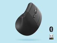 Logitech Lift Vertical Ergonomic Mouse - vertikal mus - Bluetooth,  2.4 GHz - elfenbenshvit (910-006475)