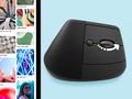 LOGITECH h Lift Vertical Ergonomic Mouse - Vertical mouse - ergonomic - left-handed - optical - 6 buttons - wireless - Bluetooth,  2.4 GHz - Logitech Logi Bolt USB receiver - graphite (910-006474)