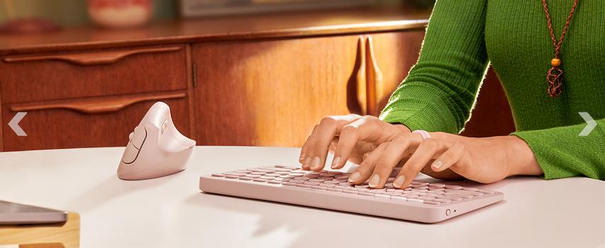 Logitech Lift Vertical Ergonomic Mouse - vertikal mus - Bluetooth,  2.4 GHz - grafitt (910-006474)