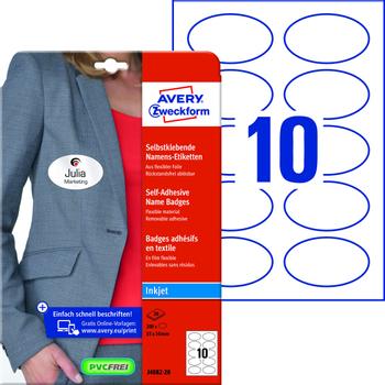AVERY Navneskilt Avery selvklæbende Ø65mm 160stk/ pak inkjet (J4881-20)